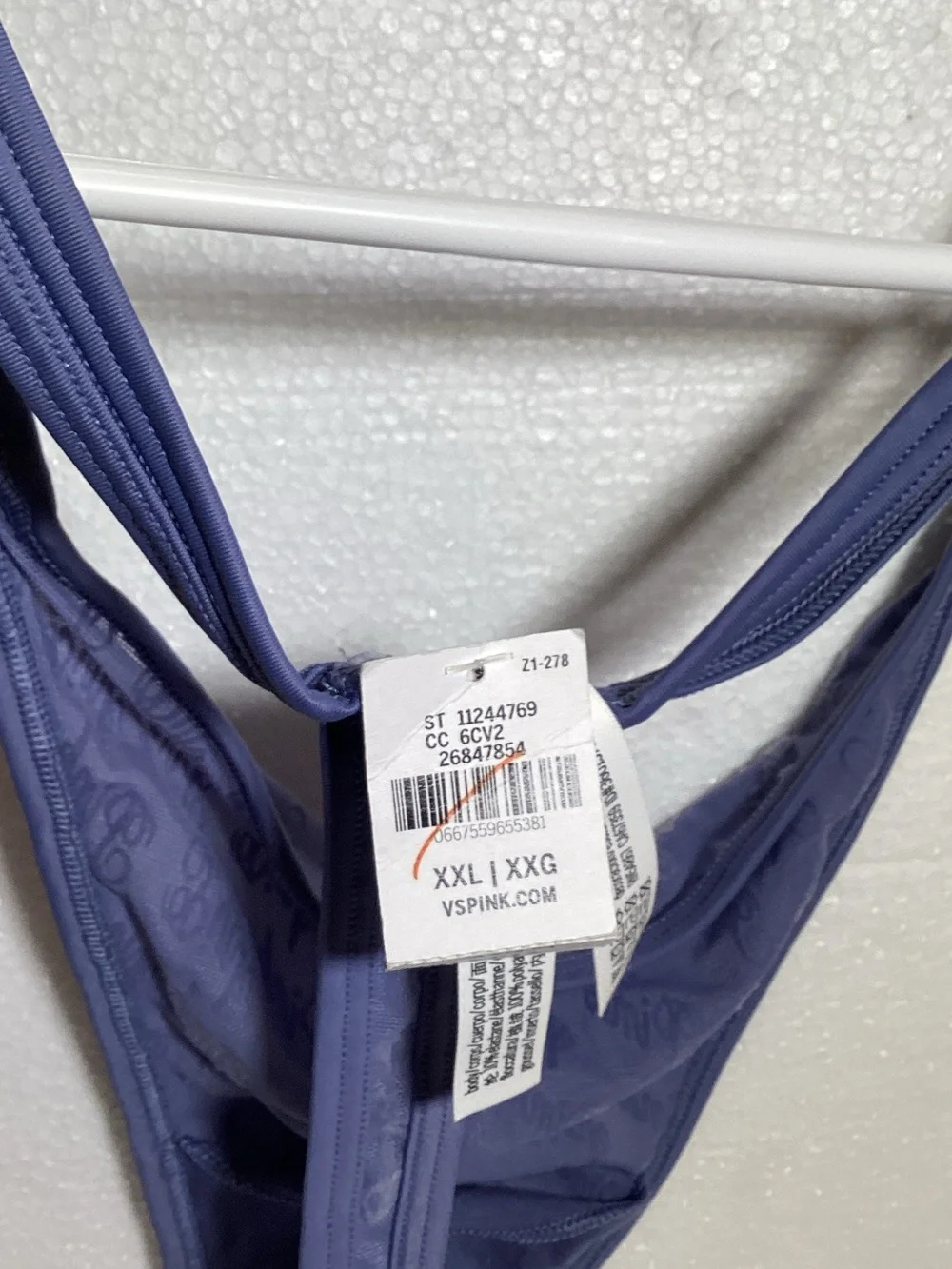 PINK Victoria's Secret Navy Logo-Print High-Cut Panty